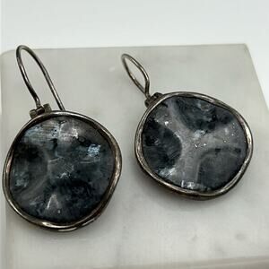 SILPADA Feldspar and Sterling silver wavy Earrings #490 925 Sterling silver
